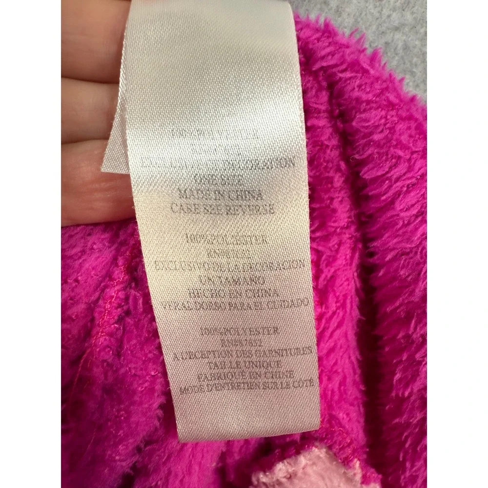 Disney Princess Cinderella Fleece Hooded Poncho Kids Girl Pink Bunny Ears Easter - Picture 8 of 13